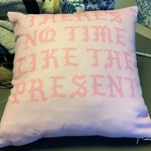 Pink accent pillow